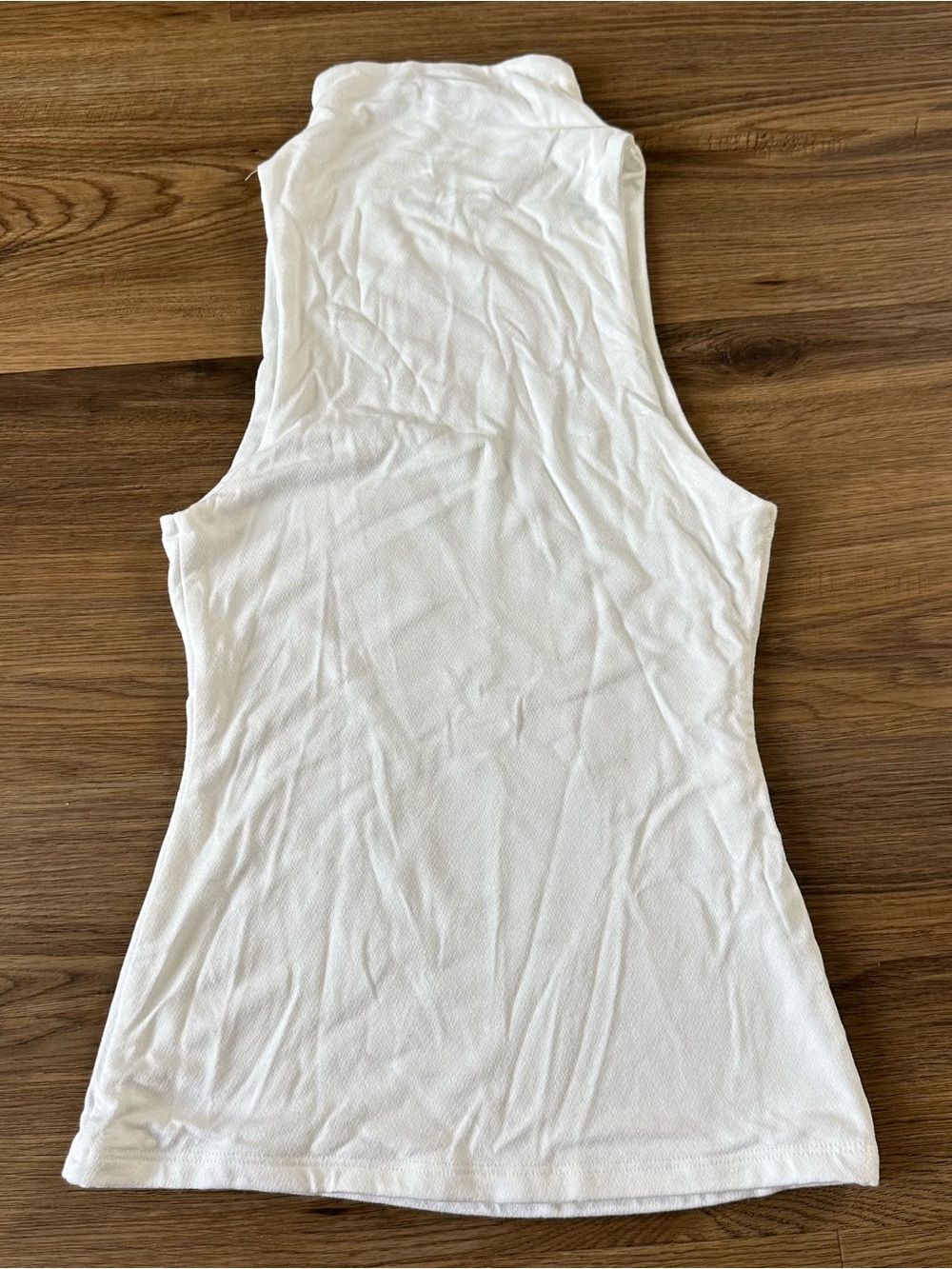 Naked Wardrobe High Neck Sleeveless Top Shirt Women Small White Basic Layer